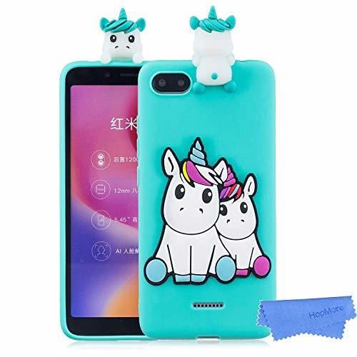 HopMore Funda para Xiaomi Redmi 6A Silicona Dibujo 3D Divertidas Panda Animal