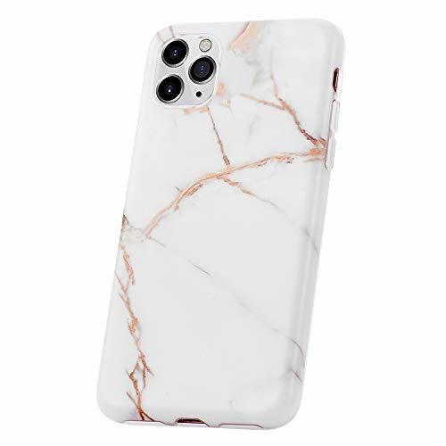QULT Carcasa para Móvil Compatible con iPhone 11 Pro Funda marmol Blanco