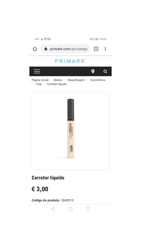 Productos Corretor primark 