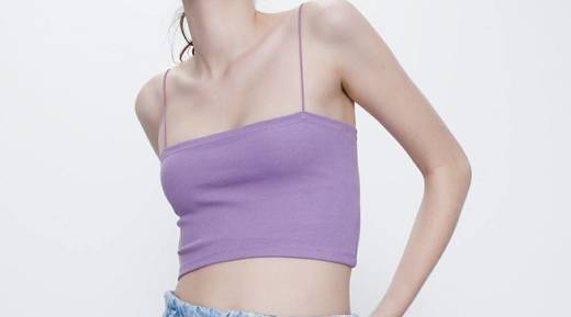 Crop top de alças