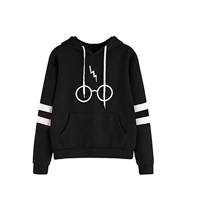 Producto OUFour Mujer Sudaderas con capucha Manga Larga Varsity Gafas de Harry Potter