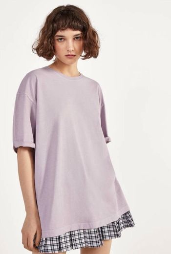 Camiseta oversize lila