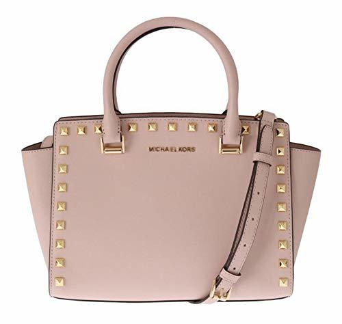 Producto Michael Kors Selma Stud Medium Top Zip Saffiano Leather Satchel Handbag