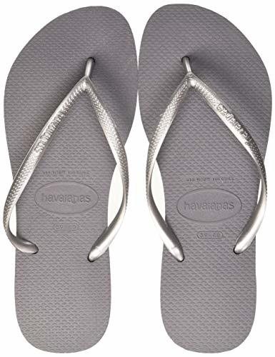 Moda Havaianas Slim, Chanclas Mujer, Gris