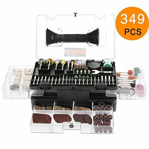 Producto Accesorios de Herramientas Rotativas Meterk 349pcs 1/8" Vástago Eléctrico Grinder Universal Kit