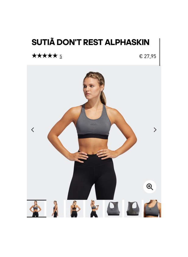 Producto adidas Sutiã Don't Rest Alphaskin - Cinzento