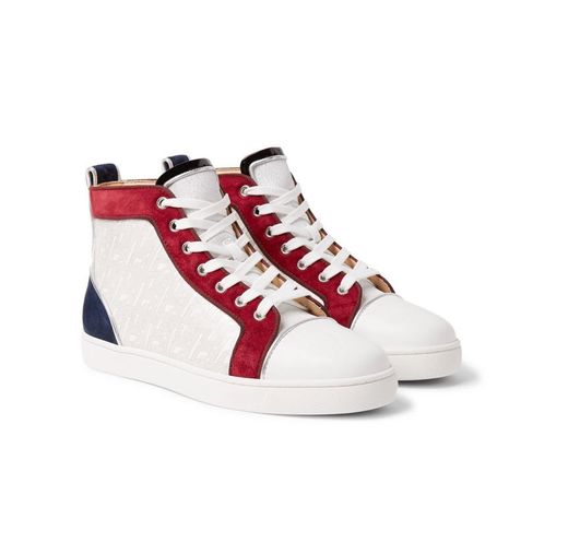 
CHRISTIAN LOUBOUTIN
Leather and Denim High top sneakers