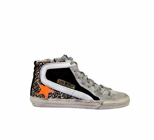 Fashion Golden Goose Sneakers Slide Negro Glitter Size