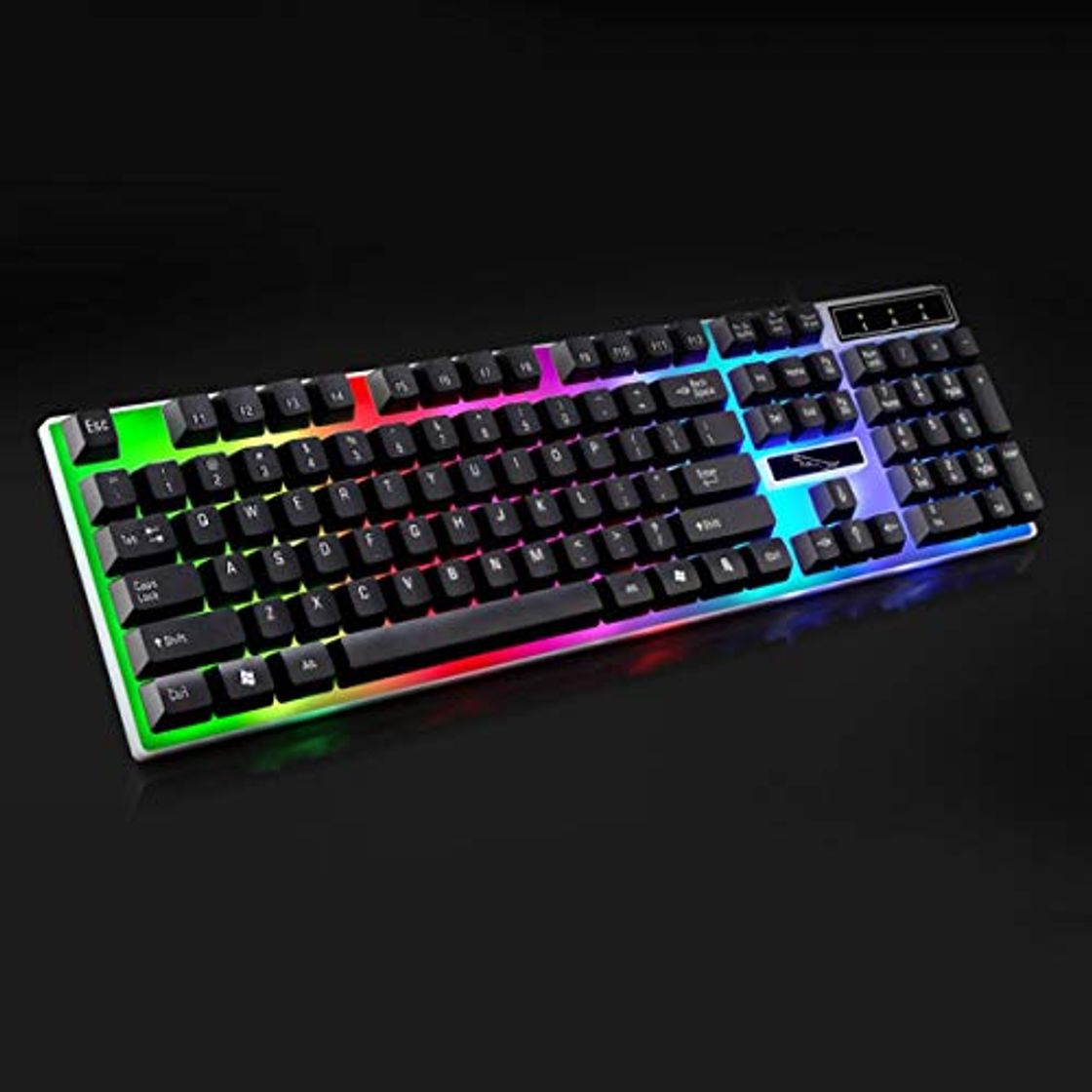 Electrónica G21 USB Teclado suspendido mecánico con Cable LED Luz de Fondo Colorida