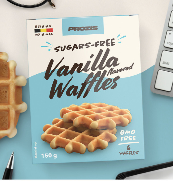 Producto Waffles com Sabor a Baunilha sem Açúcares 