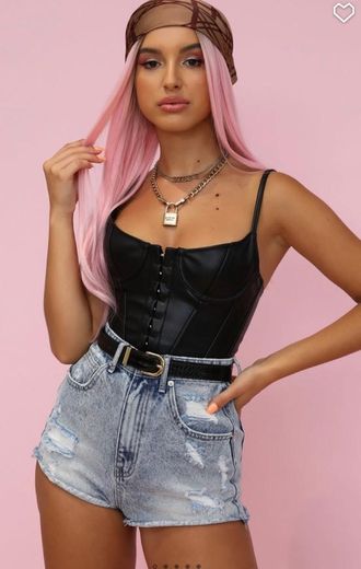 Top corset negro 