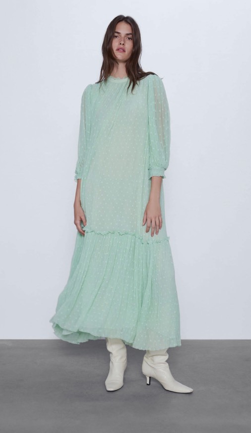 Fashion Vestido Menta ZARA SS20