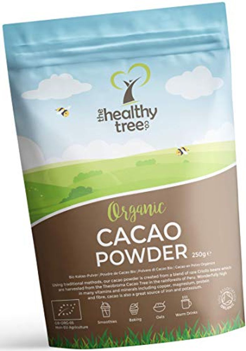 Product Cacao Crudo Orgánico en Polvo de TheHealthyTree Company para Yogur, Batidos y