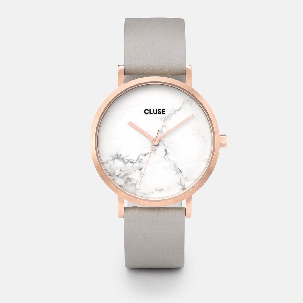 Fashion La Roche Rose Gold White Marble/Grey CL40005 - CLUSE Watches