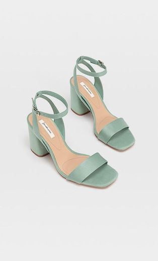Stradivarius green-blue sandals 