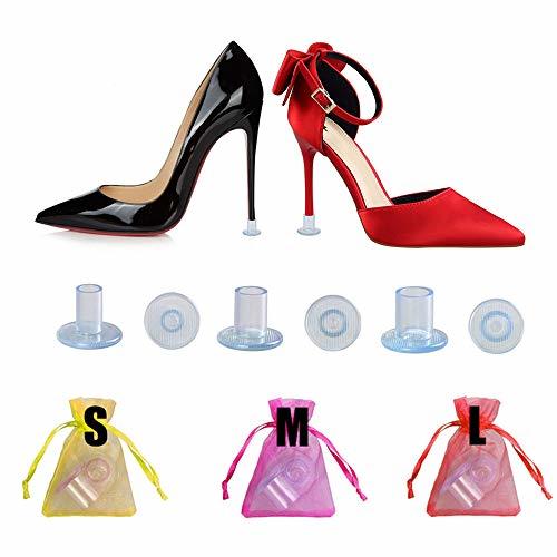 Social 60 Pares Protectores Tacones Transparentes Protector de Tacón Alto Salvatacones para Hierba