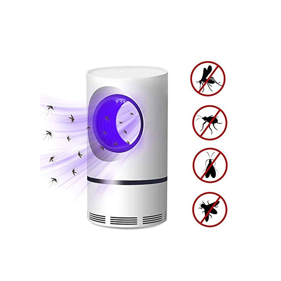 Lámpara mosquitos – 5W Trampas para Insectos Matamoscas Mata Mosquitos Eléctrico para