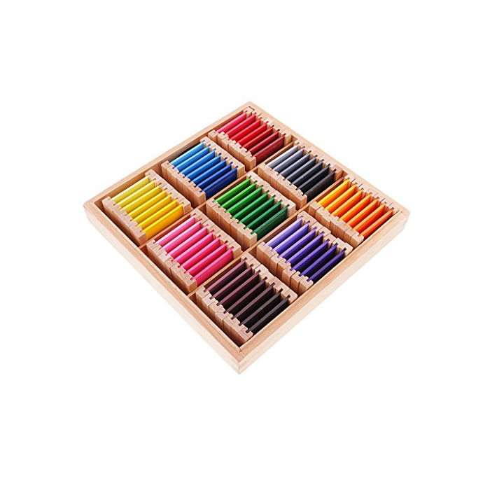 Social MagiDeal Montessori Juego Educativo Sensorial Material Ejercicio de Color Caja de Madera
