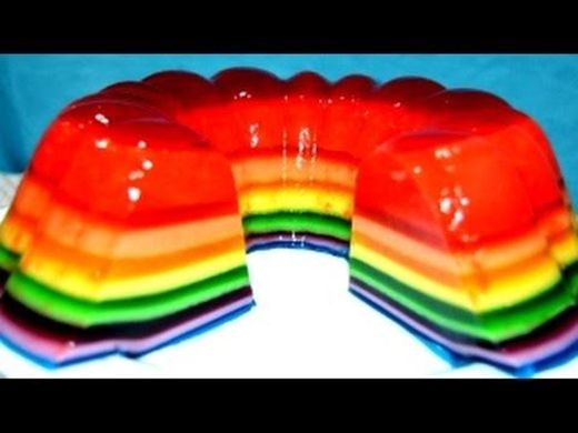 Fácil Gelatina arcoiris/Capas colores/Gelatin rainbow - YouTube