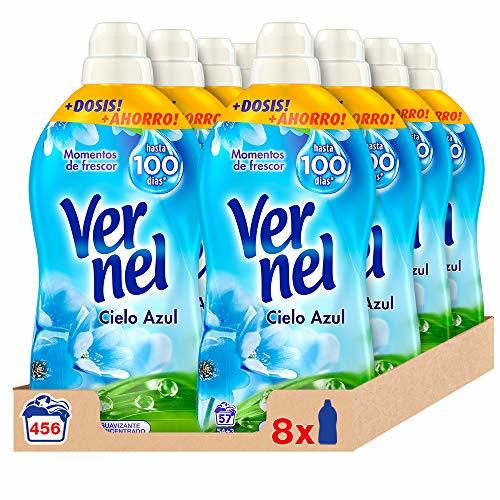 Place Vernel Detergente Suavizante Concentrado Ropa Cielo Azul, 57 Dosis - Total 456