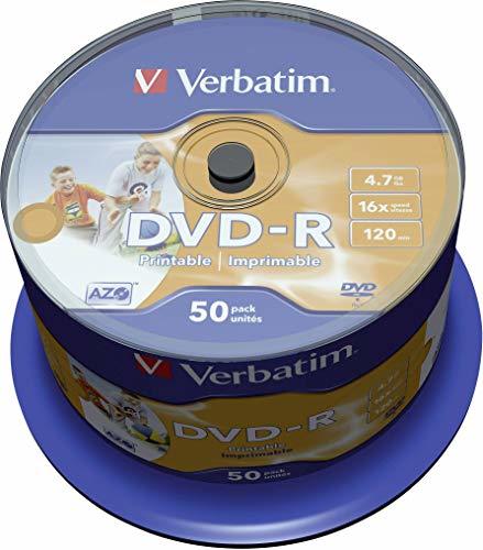 Producto Verbatim DVD-R 4.7GB 16X GENERAL WIDE SUPLPHOTOPRINTABLE 50-SPINDLE