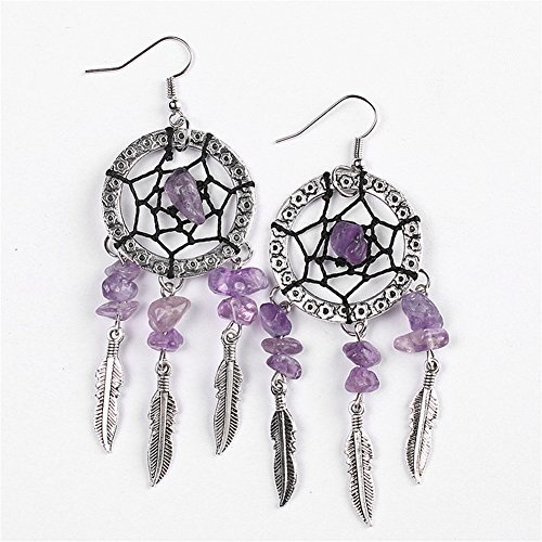 Lugar Emorias 1Pair Pendientes de plata Moda atrapasue?os cuelgan los pendientes del gancho