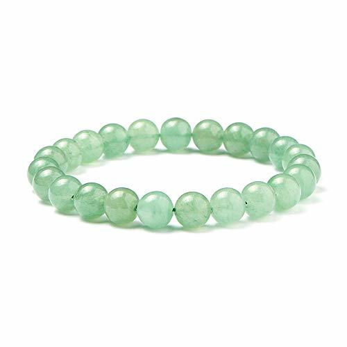 Place SUNNYCLUE Hecho a mano Gemstone elástico pulsera de perlas de auténtica Aventurina