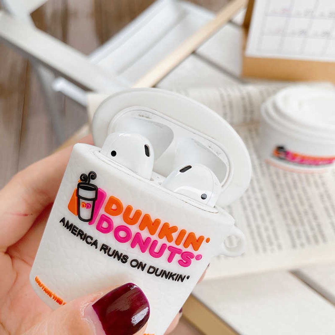 Moda Brand Dunkin Donuts coffee Cup 3D Case For AirPods 1 2 pro ...