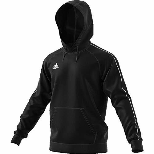 Social adidas Core18 Hoody Sudadera con Capucha, Hombre, Negro