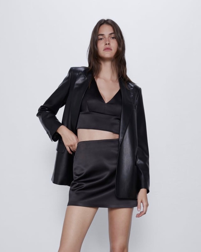 Social Minissaia acetinada da Zara