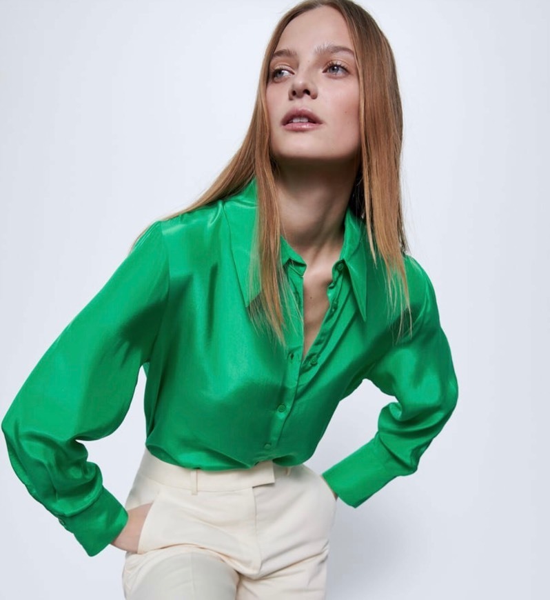 Social Blusa acetinada da Zara