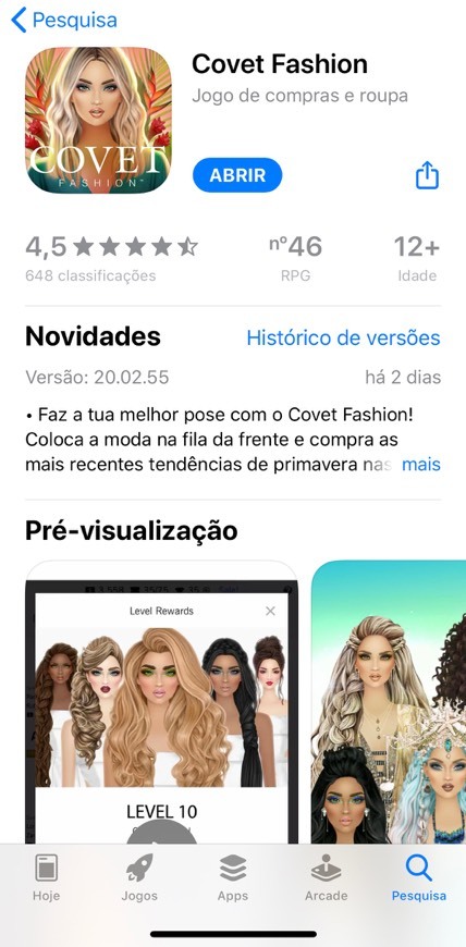 App Covet Fashion Game