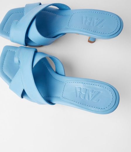 Baby blue sandals
