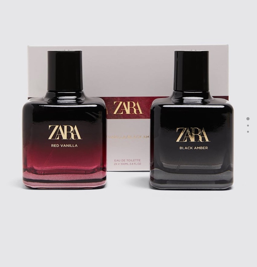 Fashion Zara red vanilla eau de toilette+Zara black amber eau