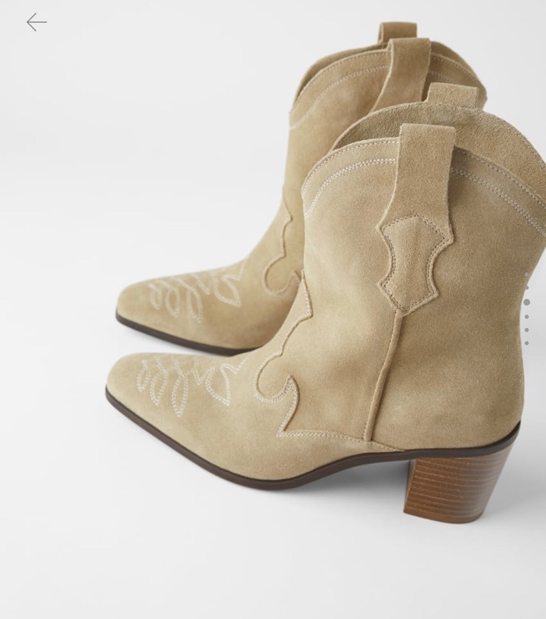 SPLIT SUEDE COWBOY HEEL ANKLE BOOTS