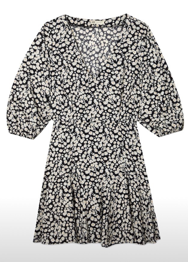 Vestido mini com estampado floral
