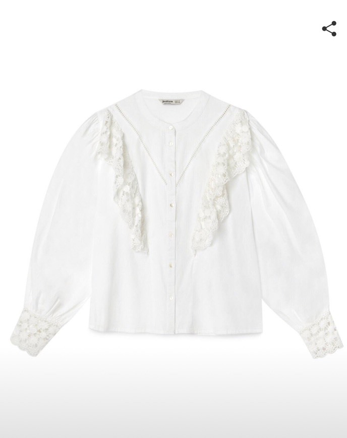 Camisa com filhos de crochet