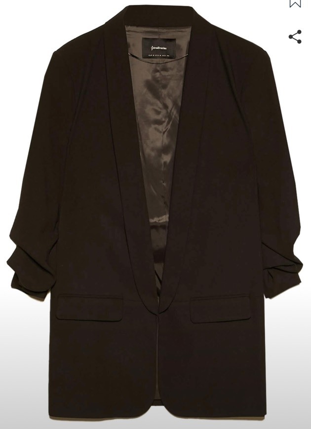 Social Blazer de manga franzida