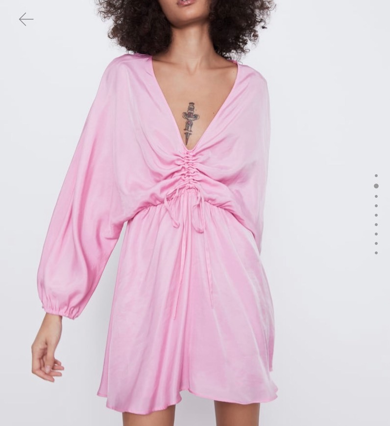 Social VESTIDO DRAPEADO ACETINADO