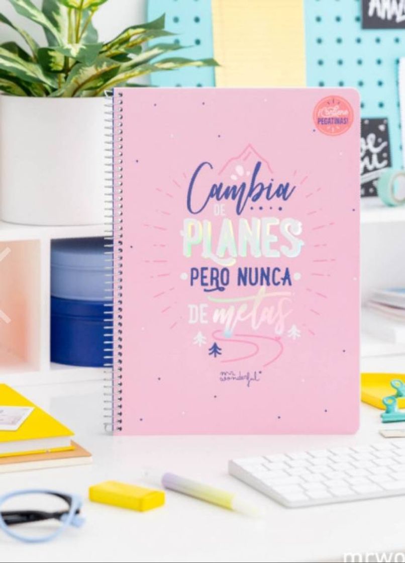 Fashion Libreta - Cambia de planes pero nunca de metas Mr. Wonderful