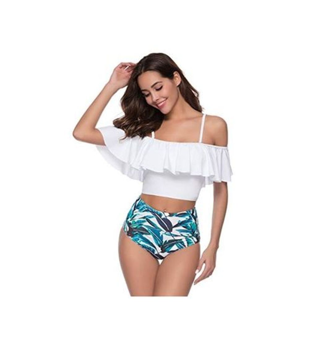 Social Aibrou Bikini Mujer Conjunto Sexy Cabestro Cuello Bañador Cuello en V