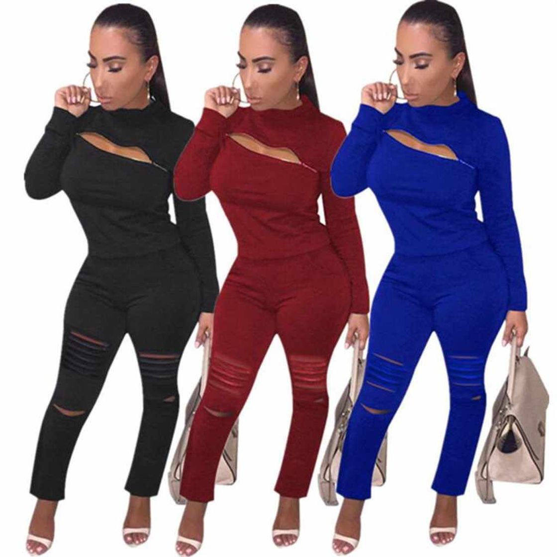 Social Mujeres 2 Piezas Traje Deportivo Colorido Pantalones Casuales Top chándal Traje de