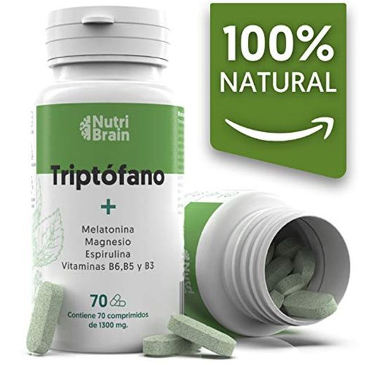 Natural Triptófano con Melatonina y Espirulina