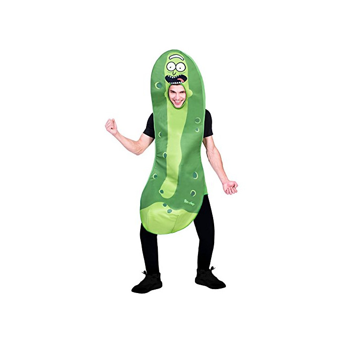 amscan- Pickle Rick Standard Disfraz, Color verde, Estándar para adultos