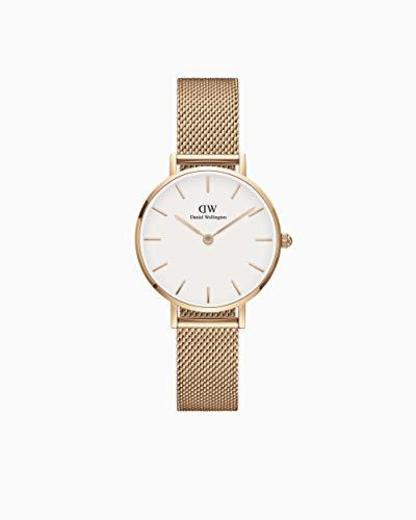 Daniel Wellington Reloj Analógico para Mujer de Cuarzo con Correa en Acero