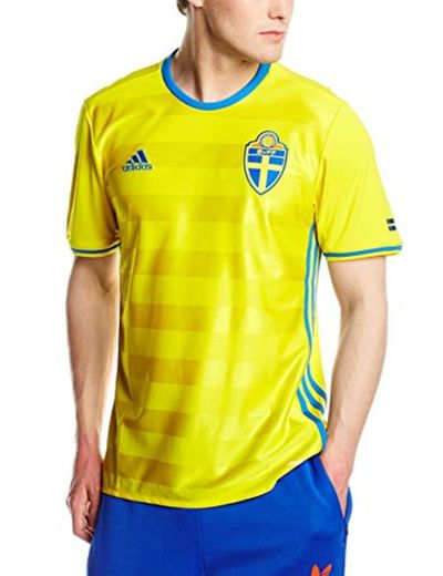 adidas Svff H JSY Camiseta 1ª Equipación-Línea Asociación Sueca de Fútbol, Hombre,