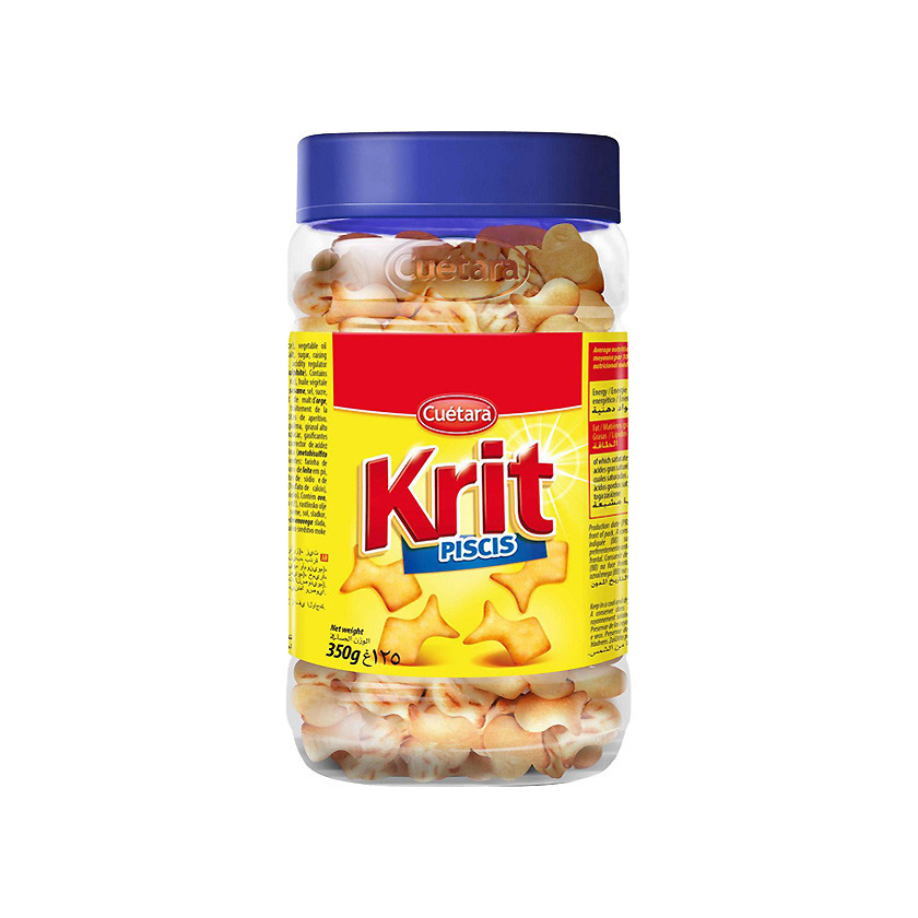 Productos KRIT Piscis galletitas saladas de aperitivo bote 350 g · CUETARA ...