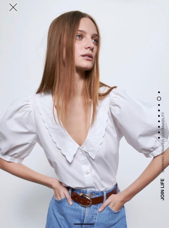 Social Zara - Camisa Popelina com bordado