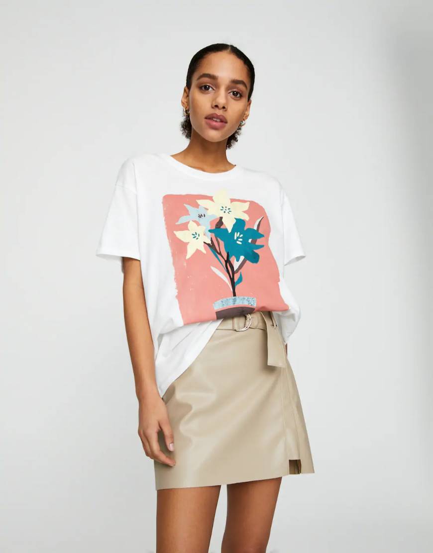 T-shirt estampado floral 