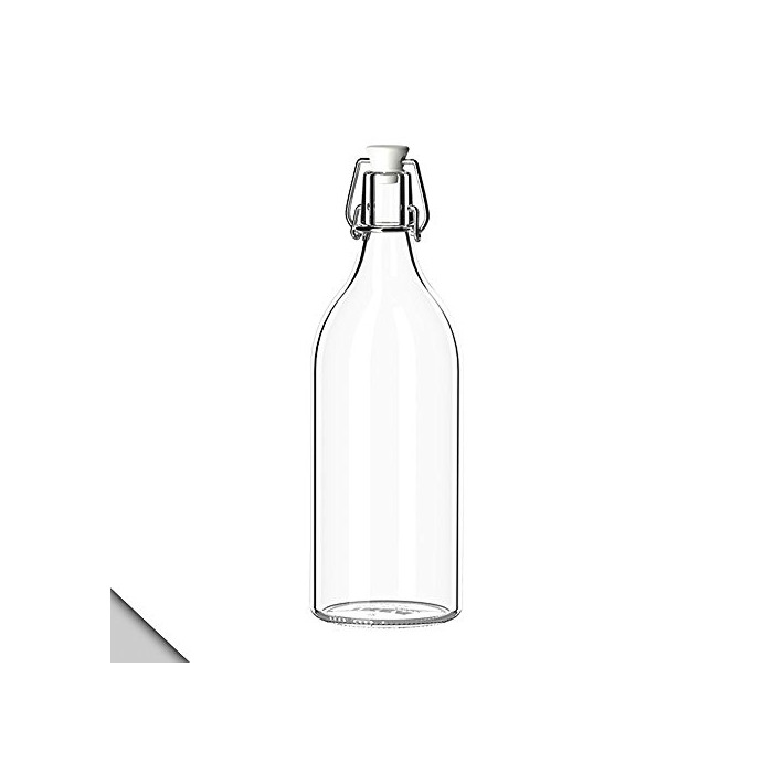 Elemento de la categoría hogar IKEA - botella con tapón KORKEN, cristal transparente